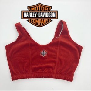 Harley-Davidson red Velour type sports bra size XL